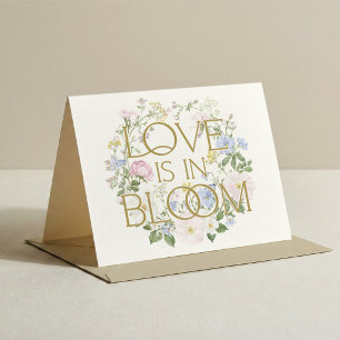 Cartão De Agradecimento O amor está em flor Jardim Casamento Chá de Noiva