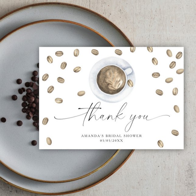 Cartão De Agradecimento O amor está fervendo Obrigado Chuveiro de noiva  (Criador carregado)