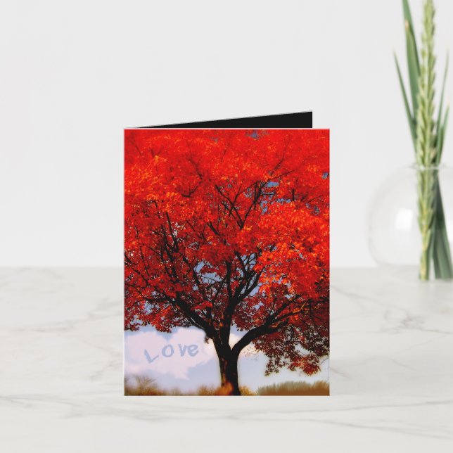 Cartão De Agradecimento O amor está no ar... (Frente)