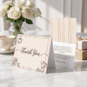 Cartão De Agradecimento O Amor está Preparando Café Moka Chaleira para Chá
