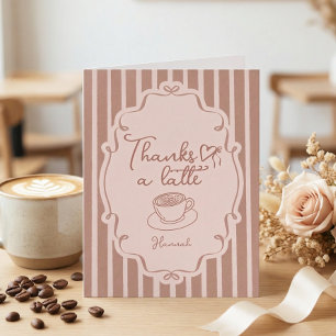 Cartão De Agradecimento O Amor está Preparando Café Obrigada Chá de Noiva