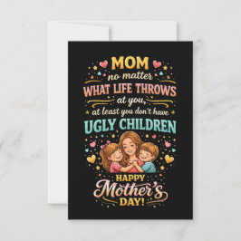 Cartão De Agradecimento O Amor Risonho da Mamãe
