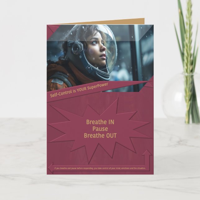 Cartão De Agradecimento O autocontrolo é o seu SuperPower (Frente)