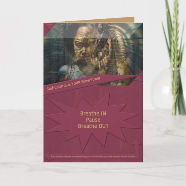 Cartão De Agradecimento O autocontrolo é o seu SuperPower (Frente)