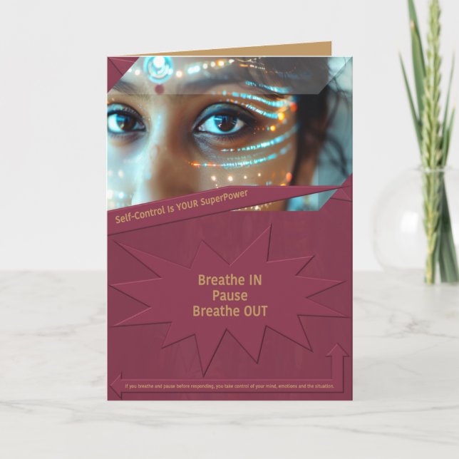 Cartão De Agradecimento O autocontrolo é o seu SuperPower (Frente)
