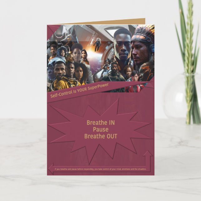 Cartão De Agradecimento O autocontrolo é o seu SuperPower (Frente)