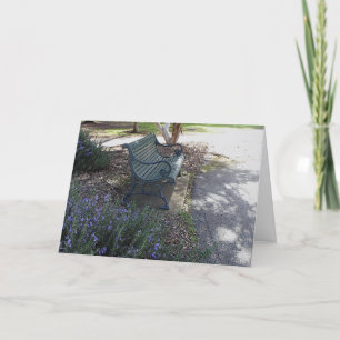 Cartão De Agradecimento O banco vazio e Rosemary Bush