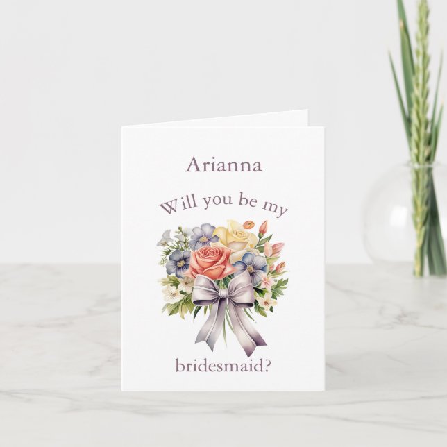 Cartão De Agradecimento O Brilho Brilhante Do Buquê Misto Será (Frente)