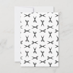 Cartão De Agradecimento O cabelo retro do salão de beleza Scissors a arte