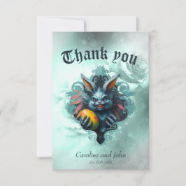 Cartão De Agradecimento O coelho Páscoa assustador,