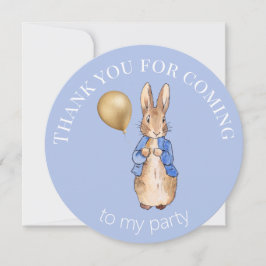 Cartão De Agradecimento O coelho Pedro Obrigado por vir à minha festa