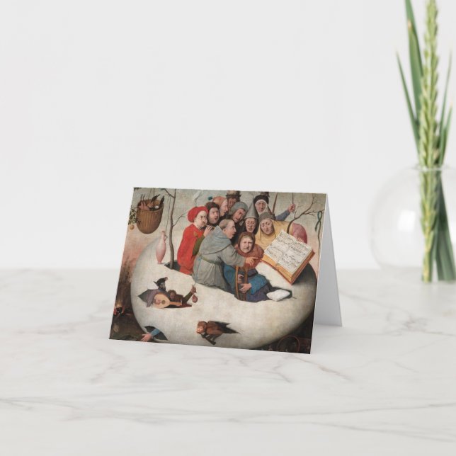 Cartão De Agradecimento O concerto no ovo por Hieronymus Bosch (Frente)