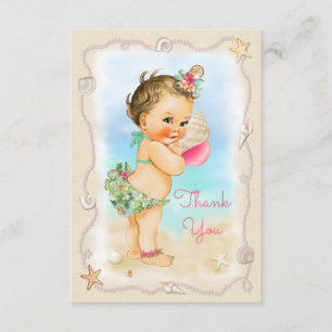 Cartão De Agradecimento O Conch triguenho Shell do bebê da praia