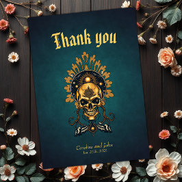 Cartão De Agradecimento O crânio do Ouro e seus segredos cósmicos.