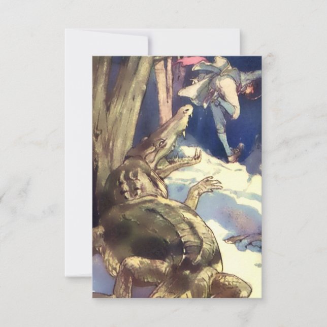 Cartão De Agradecimento "O Crocodilo!" por Alice B Woodward (Frente)