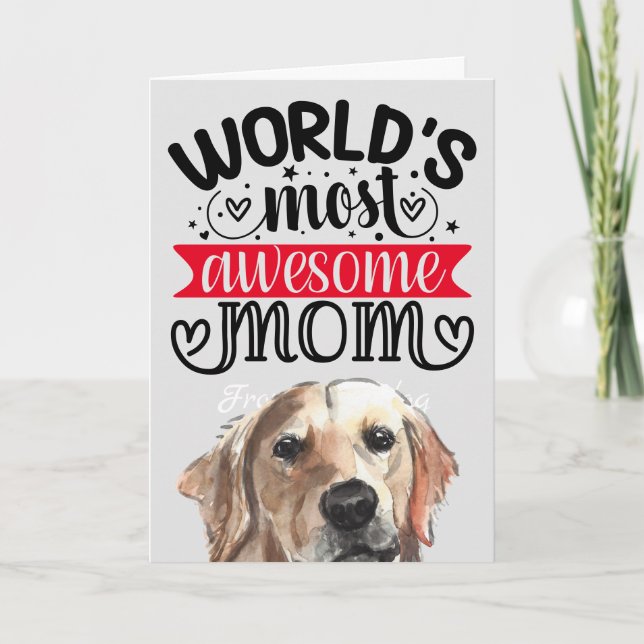 Cartão De Agradecimento O dia da mãe feliz mais incrível do mundo (Frente)