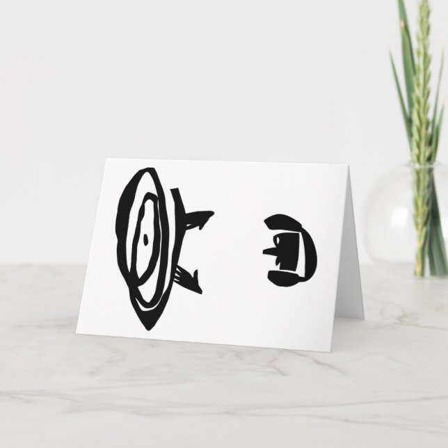 CARTÃO DE AGRADECIMENTO O DJ COM FONES DE OUVIDO (Frente)