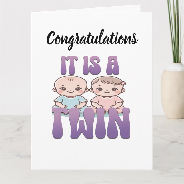 Cartão De Agradecimento O Dobro Da Alegria, O Dobro Do Amor (Frente)