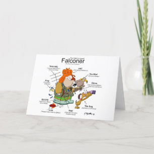Cartão De Agradecimento O Falconer Bem Equipado