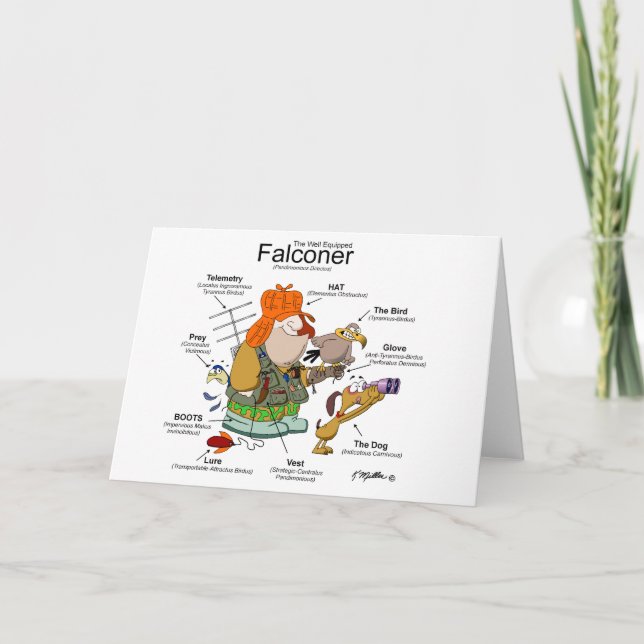 Cartão De Agradecimento O Falconer Bem Equipado (Frente)