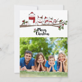 Cartão De Agradecimento O Feliz Natal carda com foto personalizada