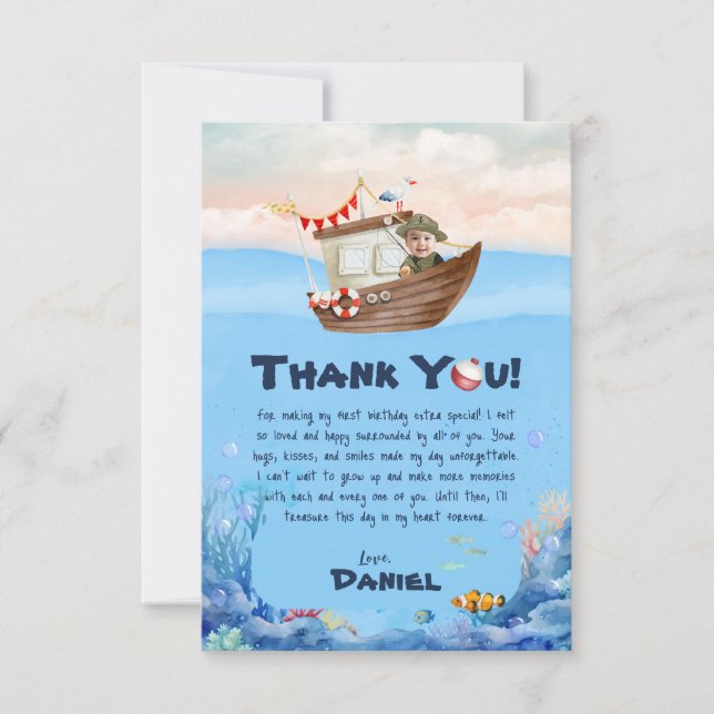 Cartão De Agradecimento O-fish-ally One Fishing Flat Thank You Card (Frente)