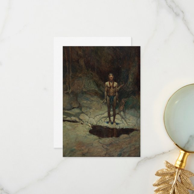 Cartão De Agradecimento O funeral silencioso de Newell Convers Wyeth (Frente/Verso In Situ)