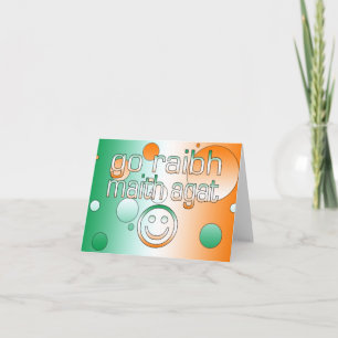 Cartão De Agradecimento O Gaélico Irlandês Agradece-Lhe / Go Raibh Maith A