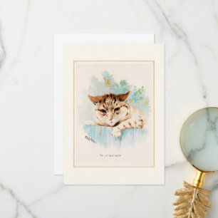 Cartão De Agradecimento O Gato ao Lado por Louis Wain