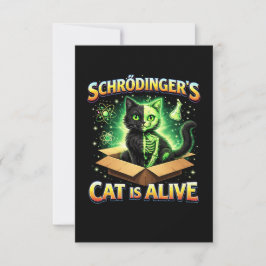 Cartão De Agradecimento O Gato Curioso de Schrödinger