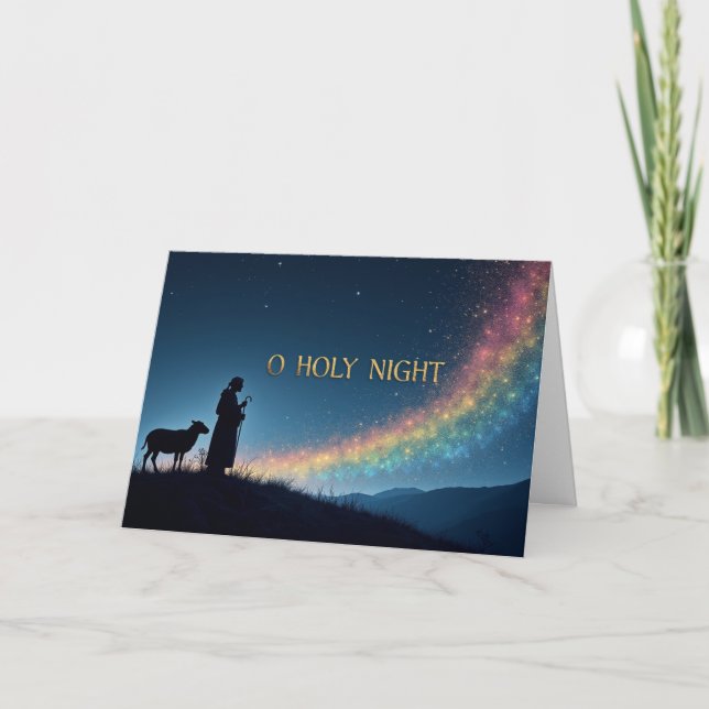 Cartão De Agradecimento O Holy Night – Light of Love (Frente)