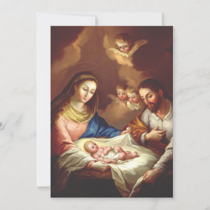 Cartão De Agradecimento O Nascimento de Jesus Cristo