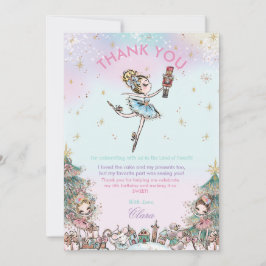 Cartão De Agradecimento O Noite de Natal do Nutcracker Sugar Plum Fairy