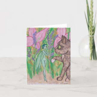 Cartão De Agradecimento O novo amigo do Kitten pensa em ti