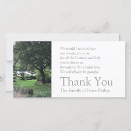 Cartão De Agradecimento O obrigado calmo da simpatia do jardim 6 você 2