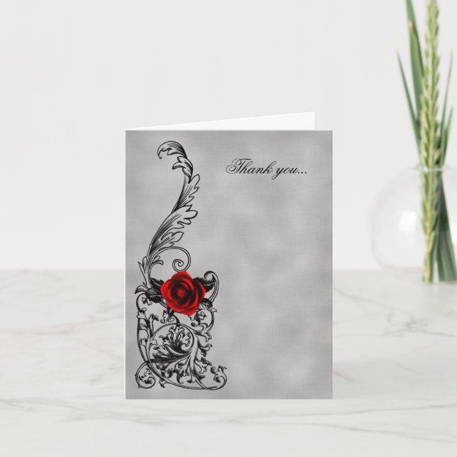 Cartão De Agradecimento O obrigado gótico do casamento da dança você (Frente)