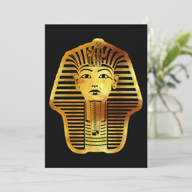 Cartão De Agradecimento O Ouro egípcio Tutankhamun Mask (Em pé/Frente)
