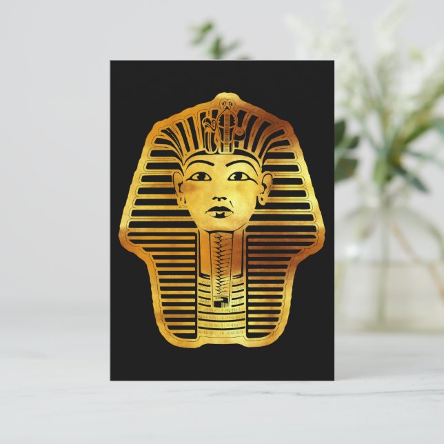 Cartão De Agradecimento O Ouro egípcio Tutankhamun Mask (Em pé/Frente)