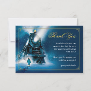 Cartão De Agradecimento O Partido Polar Express Pajama Slumber - Obrigado