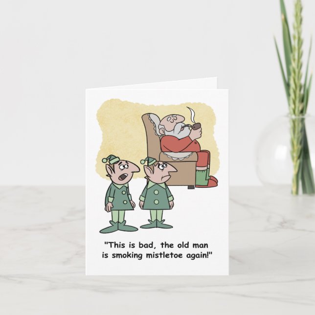 Cartão De Agradecimento O problema dos Papais noeis (Frente)