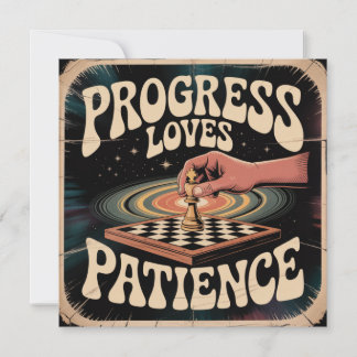 Cartão De Agradecimento O Progresso Ama a Paciência