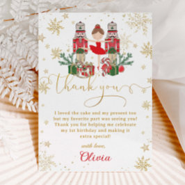Cartão De Agradecimento O Quebra-Nozes Inverno Onederland 1º Aniversário