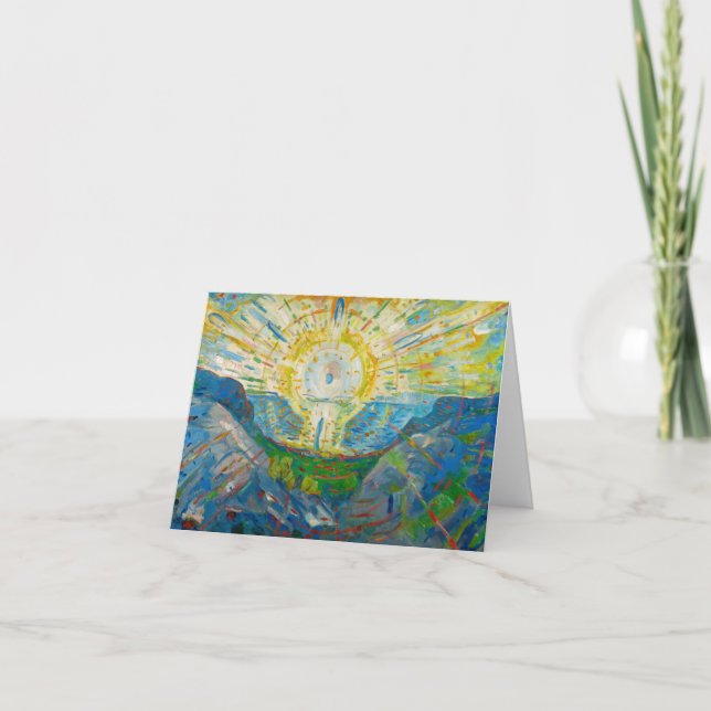Cartão De Agradecimento O Sol de Edvard Munch (Frente)