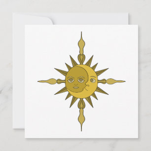 Cartão De Agradecimento O Sol e a Lua