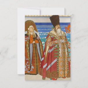 Cartão De Agradecimento “O Tsar Saltan e Babarikha” por Ivan Bilibin