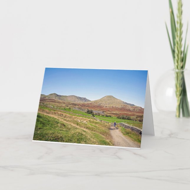 Cartão De Agradecimento O Velho Homem de Coniston e Carrinho (Frente)