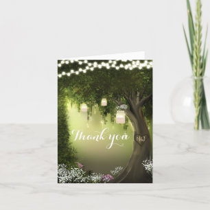 Cartão De Agradecimento Oak Tree Enchanted Forest Garden Thank You Card