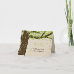 Cartão De Agradecimento Oak Tree Wedding Thank You Note Cards