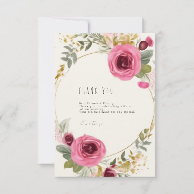 Cartão De Agradecimento Obrigada  (Frente)