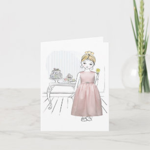 Cartão De Agradecimento Obrigada Menina das Flores